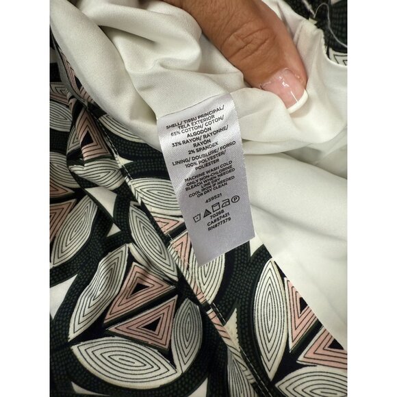 Ann Taylor Geometric MCM Print Pencil Skirt Size 4 - Picture 8 of 9